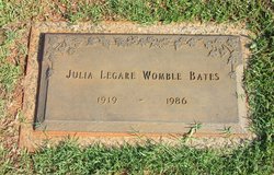  Julia Legare <I>Womble</I> Bates