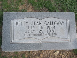 Betty Jean Emery Galloway (1934-1981)