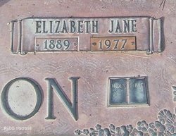  Elizabeth Jane “Lizzie” <I>Byrd</I> Anderson