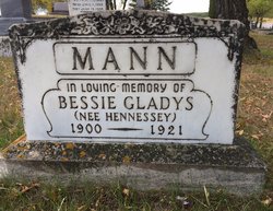  Bessie Gladys <I>Hennessey</I> Mann