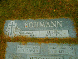  Johanna <I>Ludtman</I> Bohmann