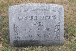  Margaret <I>Parsons</I> Hanks