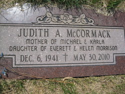  Judith A. <I>Morrison</I> McCormack