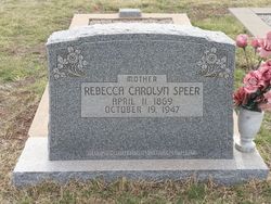 Rebecca Carolyn Teeter Speer (1869-1947)