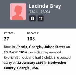  Lucinda <I>Gray</I> Bulloch