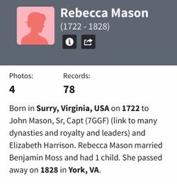  Rebecca <I>Mason</I> Moss