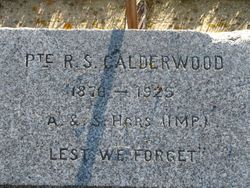  R S Calderwood