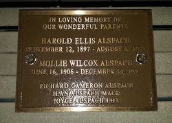  Mable Jeanne “Mollie” <I>Wilcox</I> Alspach