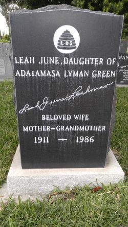  Leah June <I>Green</I> Lachman