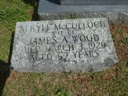  Mary Kyle “Miss Kyle” <I>McCulloch</I> Wood