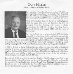 CDR Gary Nuel Miller