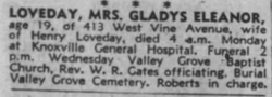 Gladys Eleanor <I>Hammonds</I> Loveday