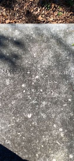  Sophia <I>Evans</I> Barksdale