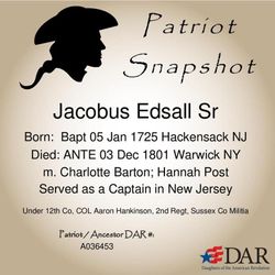 Capt Jacobus James Edsall Sr.