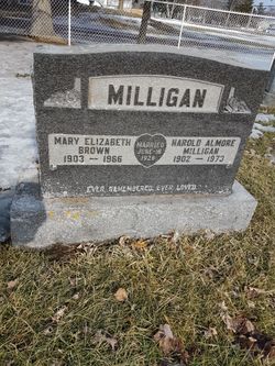  Mary Elizabeth “Lizzie” <I>Brown</I> Milligan