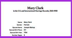  Mary “Polly” <I>Clark</I> Bishop
