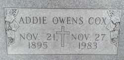  Addie Mildred <I>Owens</I> Cox