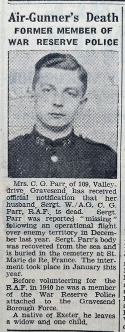 Sergeant (W.Op/Air Gnr) Cyril George Parr
