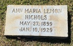  Ann Maria <I>Lemon</I> Nichols